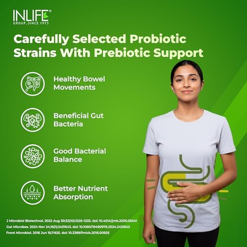 INLIFE Prebiotics and Probiotics Supplement — Capsules 60 – Ayurvedic Herb