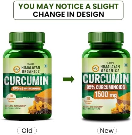 Himalayan Organics Curcumin with Black Pepper 1500mg Capsules 120 – Curcuma longa
