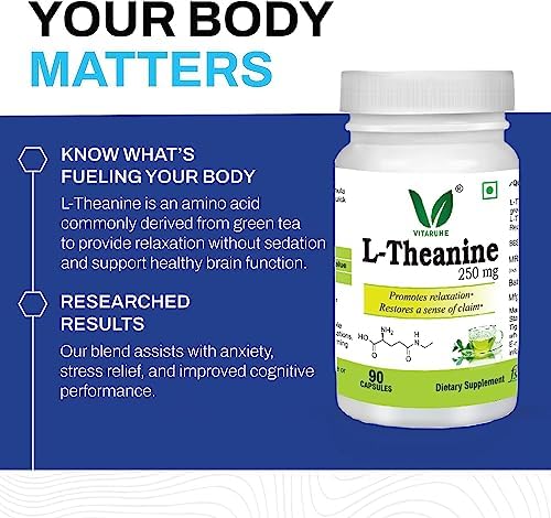 VITARUHE L-Theanine 250mg Capsules – Camellia sinensis
