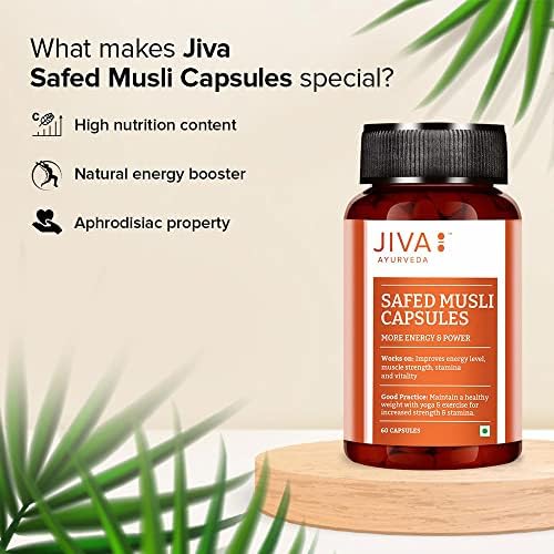 Jiva Safed Musli Capsules 60 – Chlorophytum borivilianum