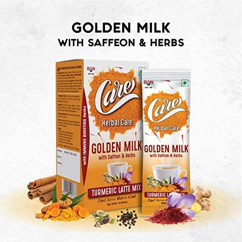 CARE Golden Milk Turmeric Latte with Saffron Sachets 18 – Curcuma longa