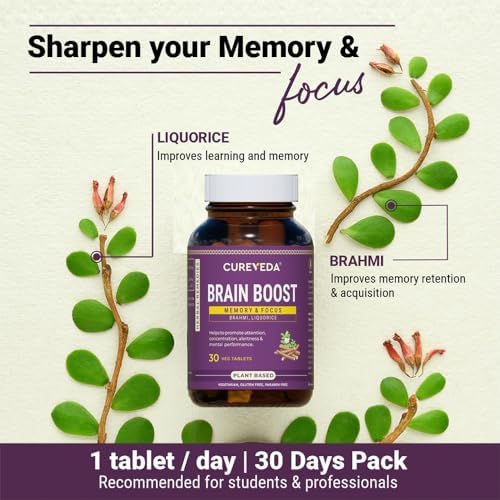 Cureveda Brahmi Ayurvedic Tablets 60 Tablets 60 – Bacopa monnieri