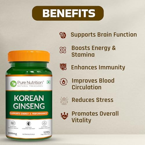 Pure Nutrition Korean Red Ginseng Capsules – Panax ginseng