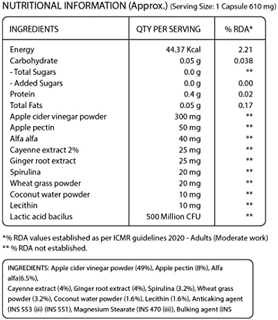 Pure Nutrition Apple Cider Vinegar Capsules 60 – Apple cider vinegar