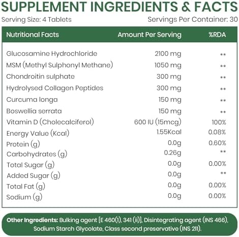 Himalayan Organics Glucosamine Chondroitin MSM Tablets – Ayurvedic Herb