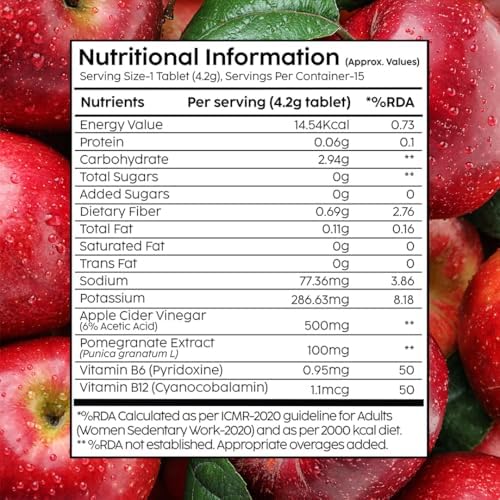 Plix Apple Cider Vinegar Effervescent Tablets with Mother Tablets 15 – Ayurvedic Herb