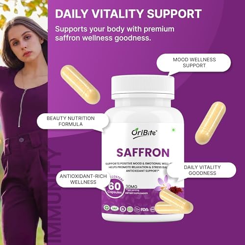 OriBite Saffron Capsules 60 – Crocus sativus
