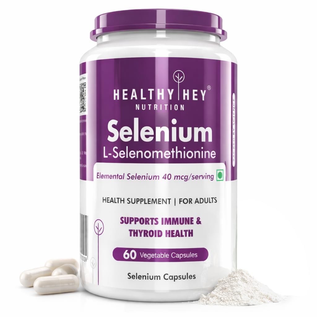 HealthyHey Selenium 40mcg Capsules 60 – Vegetarian Mineral