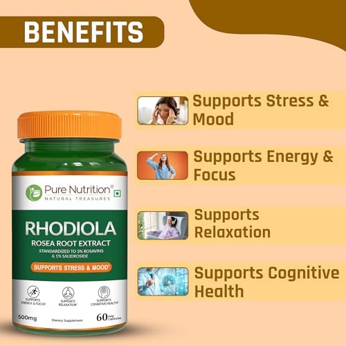 Pure Nutrition Rhodiola Rosea 500mg Capsules 60 – Ayurvedic Herb