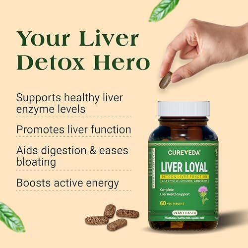Cureveda Milk Thistle with Chicory & Dandelion Tablets – Silybum marianum