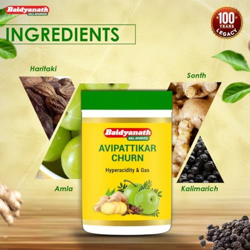 Baidyanath Avipattikar Churna Powder 100g – Ayurvedic Herb