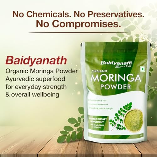 Baidyanath Organic Moringa Powder 200g – Moringa oleifera