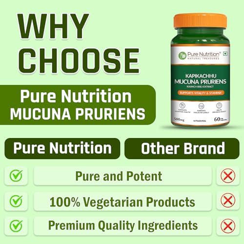 Pure Nutrition Kaunch Beej 500mg Capsules – Mucuna pruriens