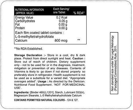 Carbamide Forte Methyl Folate 800mcg Tablets – Ayurvedic Herb