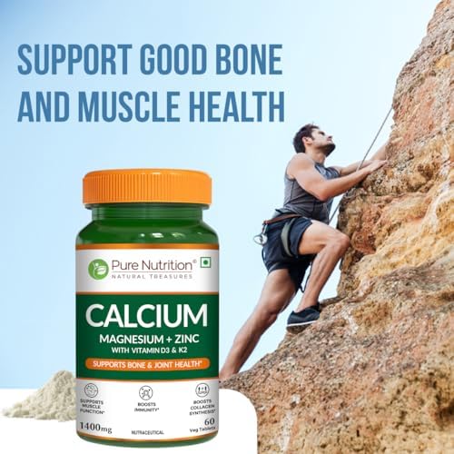 Pure Nutrition Calcium Citrate + Vitamin D3 & K2 Tablets 60 – Vitamin Supplement