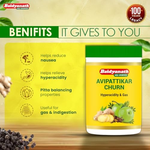 Baidyanath Avipattikar Churna Powder 100g – Ayurvedic Herb