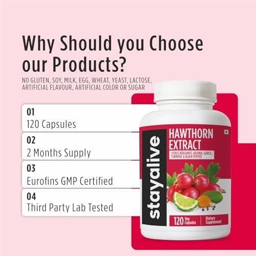 Stay Alive Hawthorn Berry Complex Capsules 120 – Ayurvedic Herb
