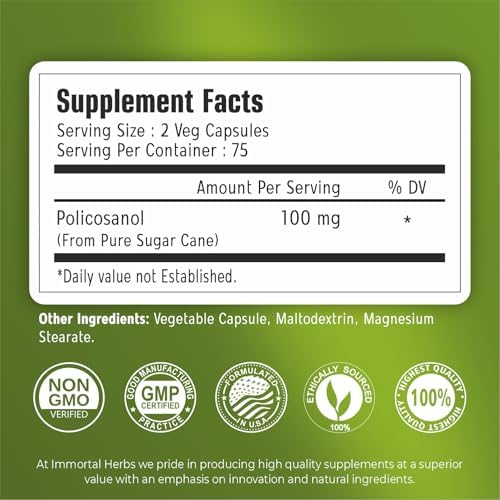 Policosanol 100mg Capsules 150 – Ayurvedic Herb