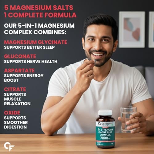 Carbamide Forte Magnesium Glycinate + Citrate 5X 2000mg Tablets – Vegetarian Mineral