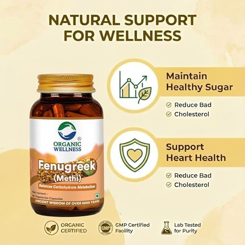 Organic Wellness Fenugreek 90 Veg Capsules 90 – Trigonella foenum