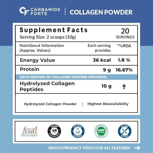 Carbamide Forte Collagen Peptides Powder Type 1 & 3 Powder 200g – Ayurvedic Herb