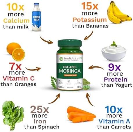 Pure Nutrition Moringa 1200mg Tablets 60 – Moringa oleifera