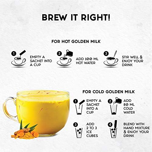 CARE Golden Milk Turmeric Latte with Saffron Sachets 18 – Curcuma longa