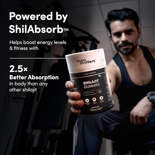 Man Matters Pure Himalayan Shilajit Gummies with Ashwagandha Gummies – Withania somnifera