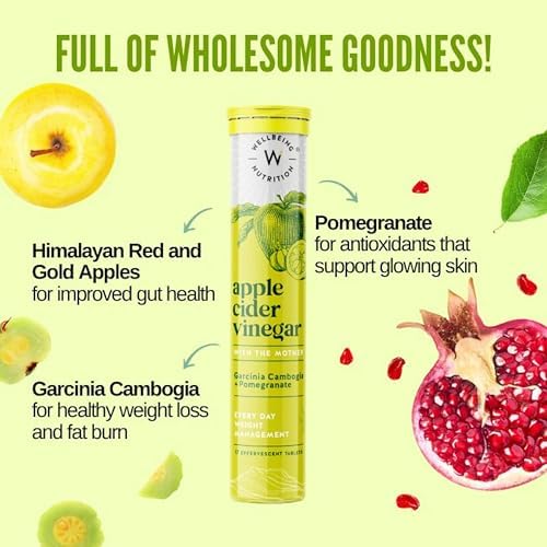 Wellbeing Nutrition Apple Cider Vinegar with Mother Effervescent Tablets – Ayurvedic Herb