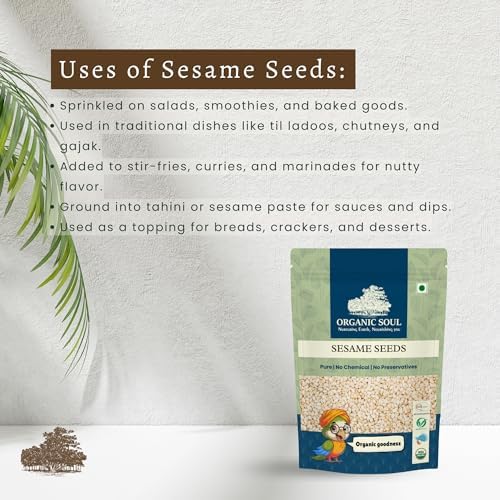 Organic Soul White Sesame Seeds Capsules 250g – Sesamum indicum