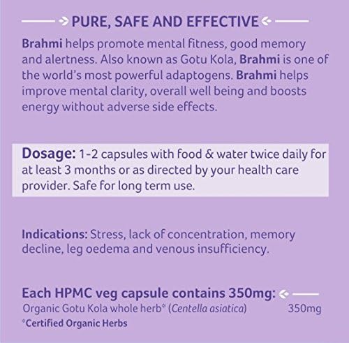 Organic India Brahmi Capsules 60 – Bacopa monnieri