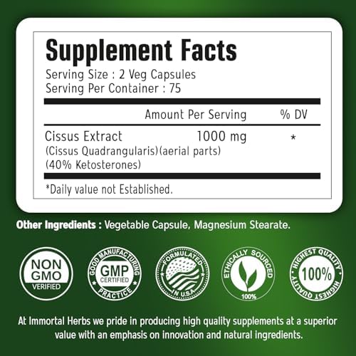 Cissus Quadrangularis 1000mg Capsules 150 – Cissus quadrangularis