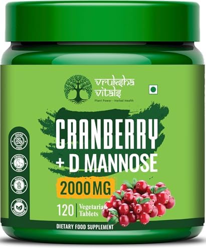 Vruksha Vitals Cranberry & D-Mannose Tablets 120 – Ayurvedic Herb