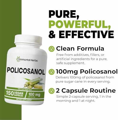 Policosanol 100mg Capsules 150 – Ayurvedic Herb