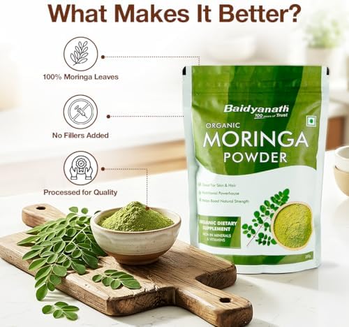 Baidyanath Organic Moringa Powder 200g – Moringa oleifera