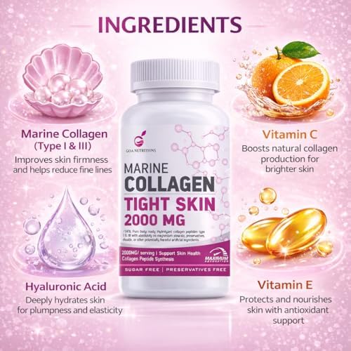 Marine Collagen with Hyaluronic Acid, Biotin & Vitamin C Powder – Vitamin Supplement