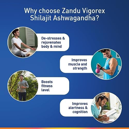 Zandu Vigorex Shilajit + Ashwagandha Capsules – Withania somnifera