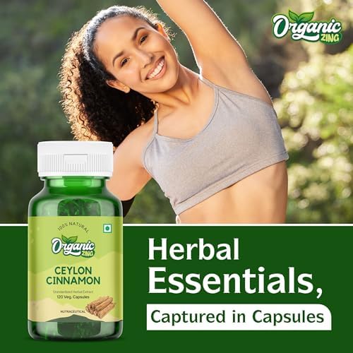 Organic Zing Ceylon Cinnamon 1200mg Capsules – Cinnamomum verum