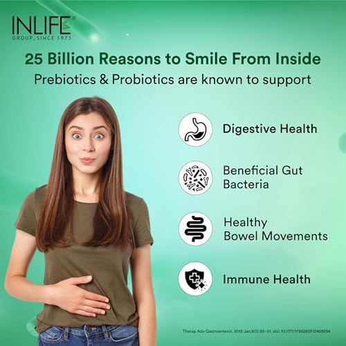 INLIFE Probiotics Forte CFU, 14 Strains — 60 Veg 25Billion Capsules 60 – Ayurvedic Herb
