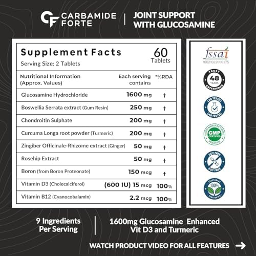Carbamide Forte Joint Support with Glucosamine Tablets – Ayurvedic Herb