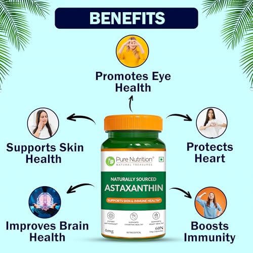 Pure Nutrition Astaxanthin 4mg Capsules 60 – Ayurvedic Herb