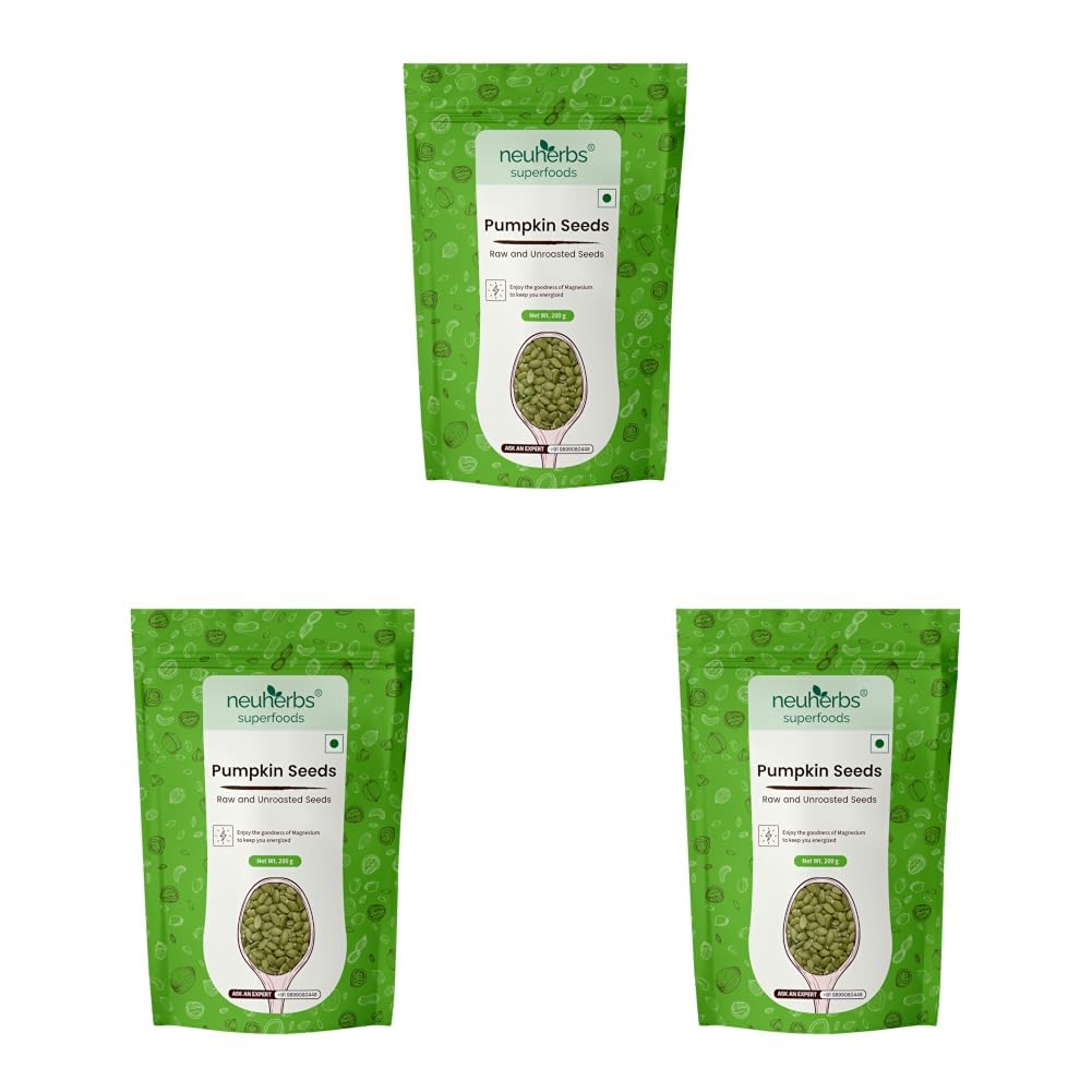 Neuherbs Raw Pumpkin Seeds Capsules 200g – Cucurbita pepo