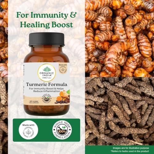 Organic India Turmeric Formula Capsules 60 – Curcuma longa
