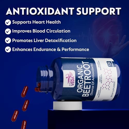 Fitness Veda Organic Beetroot Capsules 120 – Beta vulgaris
