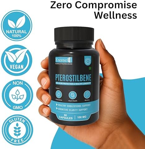 Eternell Pterostilbene 100mg Capsules 60 – Antioxidant Stilbene