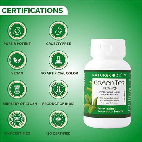 Nature Code Green Tea Extract 60 Veg 400mg Capsules 60 – Camellia sinensis