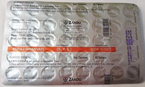 Zandu Kutaj Ghanvati Tablets 40 – Holarrhena pubescens