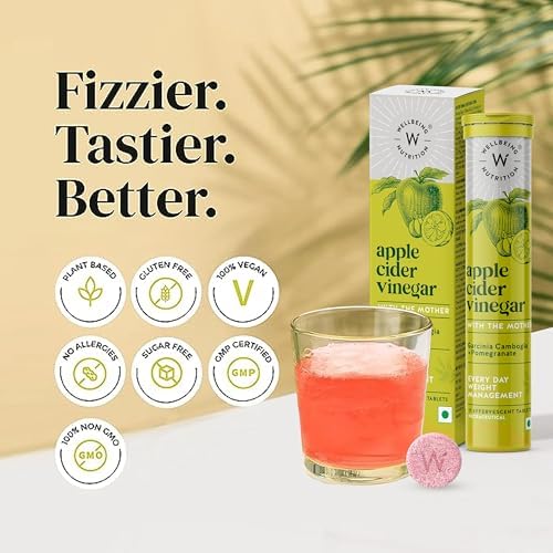 Wellbeing Nutrition Apple Cider Vinegar with Mother Effervescent Tablets – Ayurvedic Herb