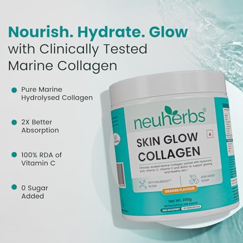 Neuherbs Marine Collagen with Biotin & Vitamin C Powder – Vitamin Supplement