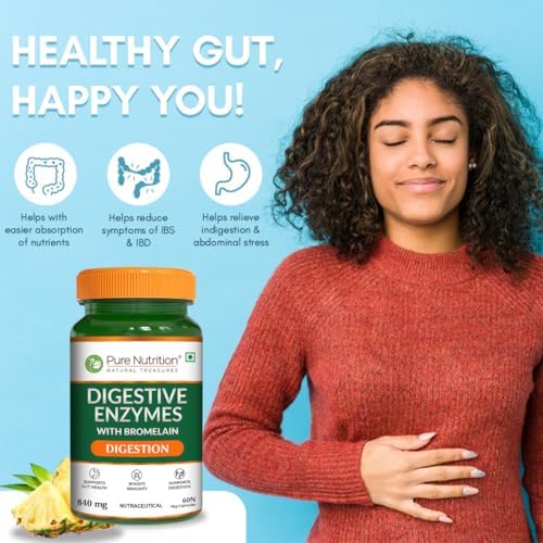 Pure Nutrition Digestive Enzymes with Bromelain Tablets – Ayurvedic Herb